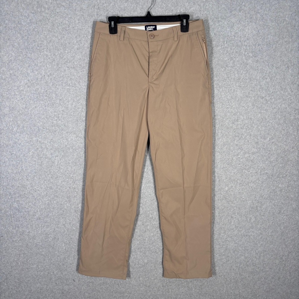Lands End Performance Chino Pants Womens 8P Khaki Stretch Teacher GORP Classic**